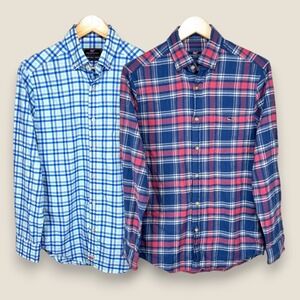 Lot of 2 Vineyard Vines Classic Fit Button Shirt Men XS Blue Pink Murray Tucker